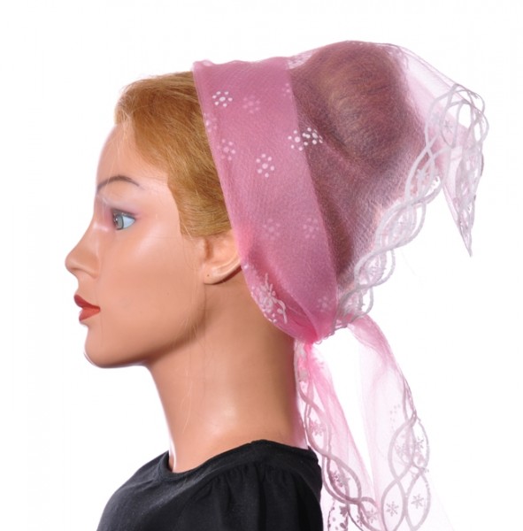 Nylon Tuch Rosa mit Muster 2040